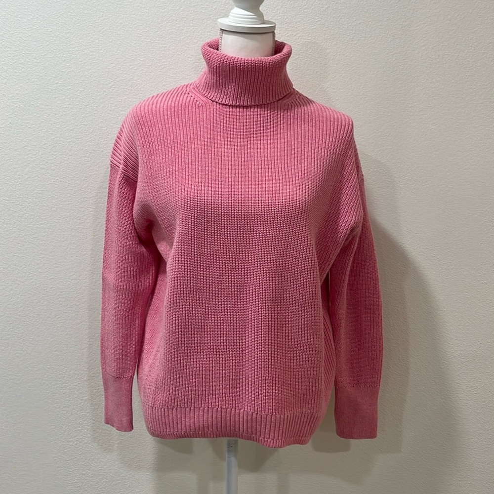 J.Crew Long Sleeve Ribbed Turtleneck Sweater Sz M